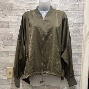 Scoop Women's Khaki Bomber Jacket
